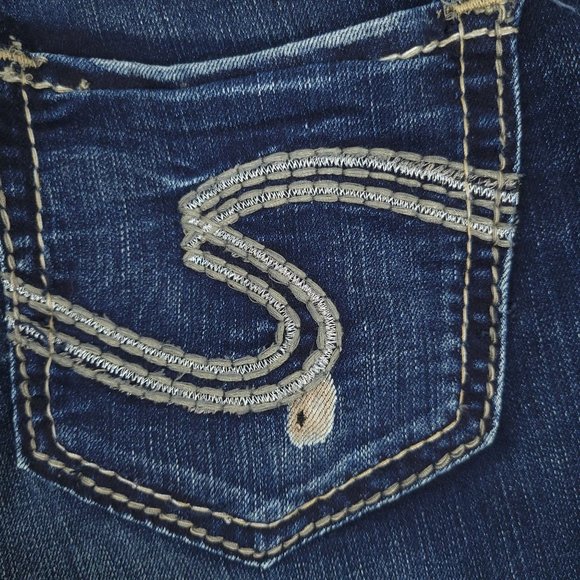 Silver Suki Mid Super Skinny Jeans Women Size 26 Dark Wash Stretch Denim MidRise - Picture 6 of 11